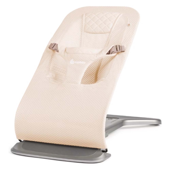 Крісло-шезлонг Ergobaby Evolve Bouncer (Cream Mesh) - фото | Интернет-магазин автокресел, колясок и аксессуаров для детей Avtokrisla