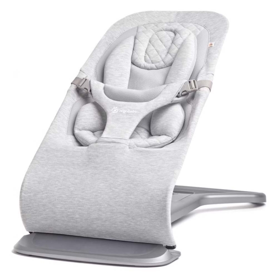 Крісло-шезлонг Ergobaby Evolve Bouncer (Light Grey) - фото | Интернет-магазин автокресел, колясок и аксессуаров для детей Avtokrisla
