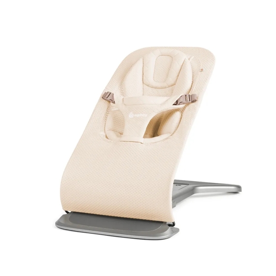 Крісло-шезлонг Ergobaby Evolve Bouncer (Cream Mesh) - фото | Интернет-магазин автокресел, колясок и аксессуаров для детей Avtokrisla