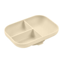 Тарілка Beaba силіконова порційна (бежевий)