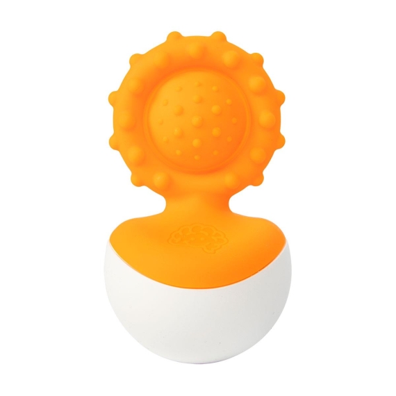 Прорізувач-неваляшка Fat Brain Toys dimpl wobl (помаранчевий) - фото | Интернет-магазин автокресел, колясок и аксессуаров для детей Avtokrisla