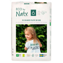 Одноразові дитячі підгузки ECO BY NATY, розмір 6, 17 шт