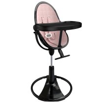 Стільчик для годування Bloom Fresco з бавовняним вкладишем (Noir / Blush Pink)
