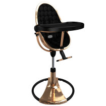 Стільчик для годування Bloom Fresco з бавовняним вкладишем (Rose Gold / Midnight Black)