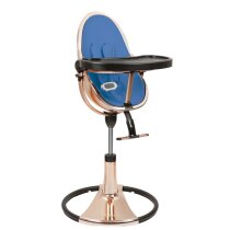 Стільчик для годування Bloom Fresco з вкладишем з екошкіри (Rose Gold / Riviera Blue)