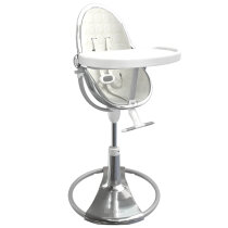 Стільчик для годування Bloom Fresco з бавовняним вкладишем (Silver / Coconut White)