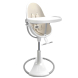 Стільчик для годування Bloom Fresco з вкладишем з екошкіри (White / Coconut White)