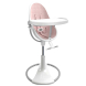 Стільчик для годування Bloom Fresco з бавовняним вкладишем (White / Blush Pink)
