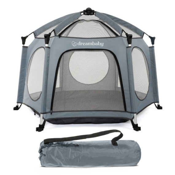 Манеж дитячий DreamBaby Adventure (Blue/Grey) - фото | Интернет-магазин автокресел, колясок и аксессуаров для детей Avtokrisla