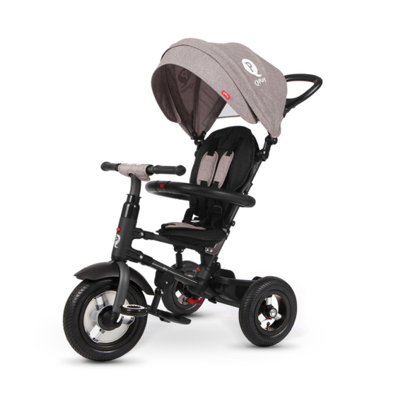 Складаний триколісний дитячий велосипед Qplay RITO AIR (Grey) - фото | Интернет-магазин автокресел, колясок и аксессуаров для детей Avtokrisla