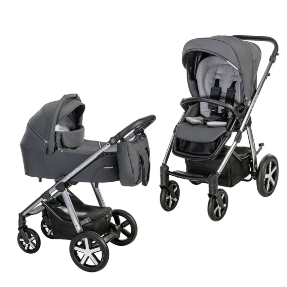 Універсальна коляска 2 в 1 Baby Design Husky NR 2021 (117 GRAPHITE) - фото | Интернет-магазин автокресел, колясок и аксессуаров для детей Avtokrisla