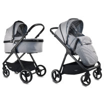 Універсальна коляска 2 в 1 IBEBE ICE (05 GRAY / black frame)