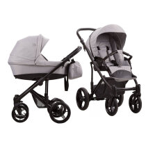 Універсальна коляска 2 в 1 Bebetto Magnum LUX (08/сірий/чорна рама)