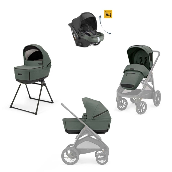 Модульна система 4 в 1 Inglesina Aptica XT Darwin Infant Recline (Taiga Green) - фото | Интернет-магазин автокресел, колясок и аксессуаров для детей Avtokrisla