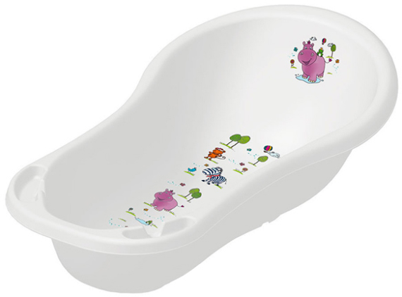 Дитяча ванночка Keeeper Hippo 100 см (біла) - фото | Интернет-магазин автокресел, колясок и аксессуаров для детей Avtokrisla
