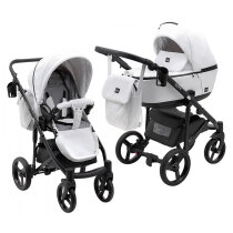 Універсальна коляска 2 в 1 Bair City (шкіра / 80 білий)