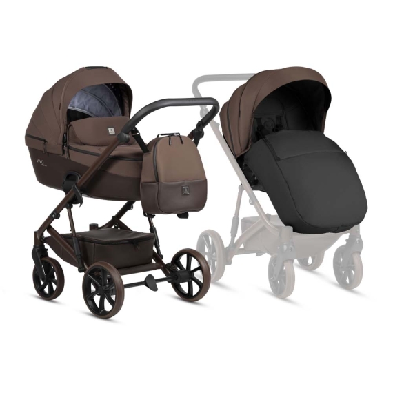 Універсальна коляска 2 в 1 TUTIS VIVA 6 plus (Essential Espresso) - фото | Интернет-магазин автокресел, колясок и аксессуаров для детей Avtokrisla
