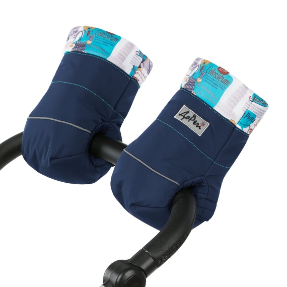 Муфта ДоРечі (синя з блакитним декором) - фото | Интернет-магазин автокресел, колясок и аксессуаров для детей Avtokrisla