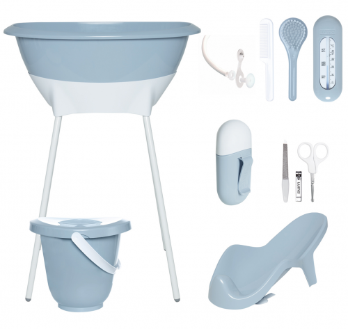 Ванночка LUMA с комплектом для ухода за новорожденным (Celestial Blue) - фото | Интернет-магазин автокресел, колясок и аксессуаров для детей Avtokrisla
