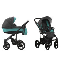 Універсальна коляска 2 в 1 Bebetto Magnum (383/бірюза/чорна рама)
