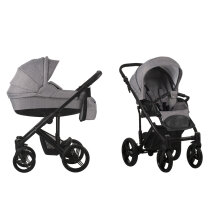 Універсальна коляска 2 в 1 Bebetto Magnum (195/сірий/чорна рама)