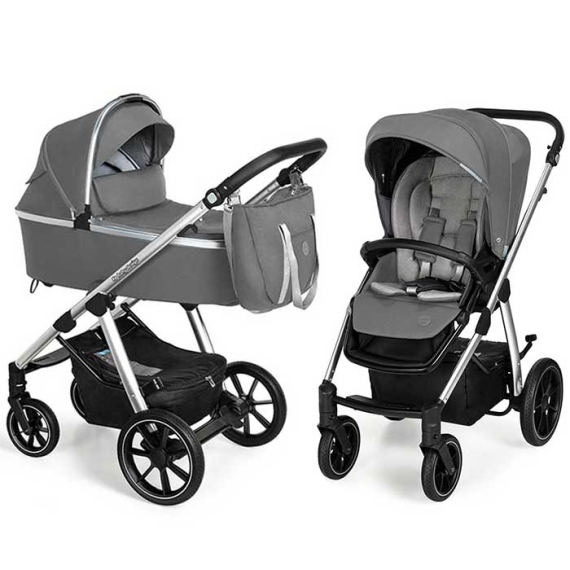 Универсальная коляска 2 в 1 Baby Design Bueno (207 - Gray, без вышивки) - фото | Интернет-магазин автокресел, колясок и аксессуаров для детей Avtokrisla