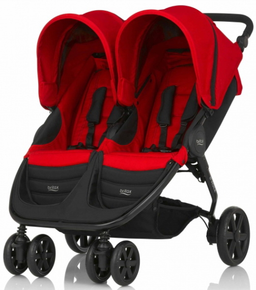 Коляска для двойни  Britax Römer B-Agile Double (Flame Red) - фото | Интернет-магазин автокресел, колясок и аксессуаров для детей Avtokrisla