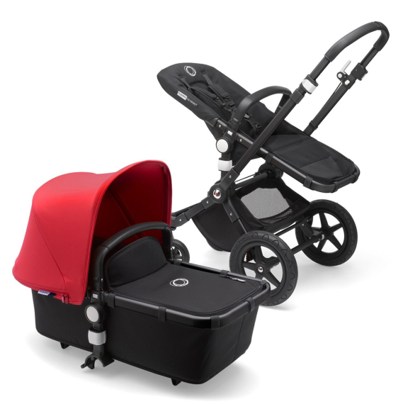Универсальная коляска 2 в 1 Bugaboo Cameleon 3 Plus (Black / Black-Red) - фото | Интернет-магазин автокресел, колясок и аксессуаров для детей Avtokrisla