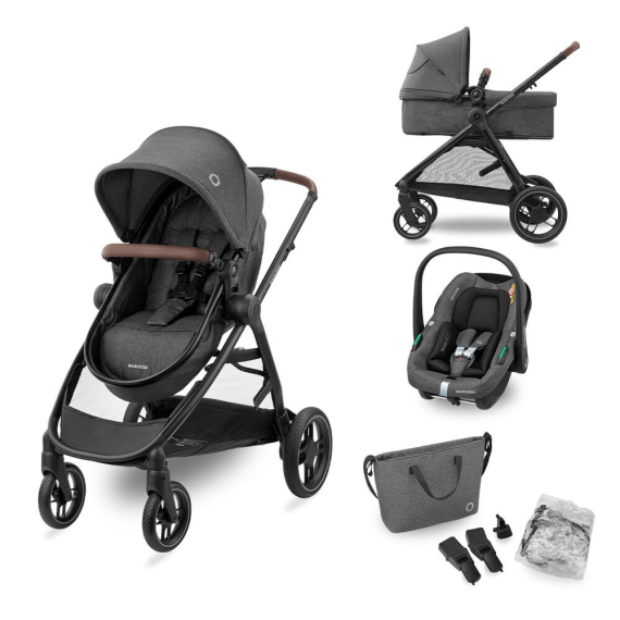 Универсальная коляска 3 в 1 MAXI-COSI ZELIA S TRIO (Dark Grey) - фото | Интернет-магазин автокресел, колясок и аксессуаров для детей Avtokrisla