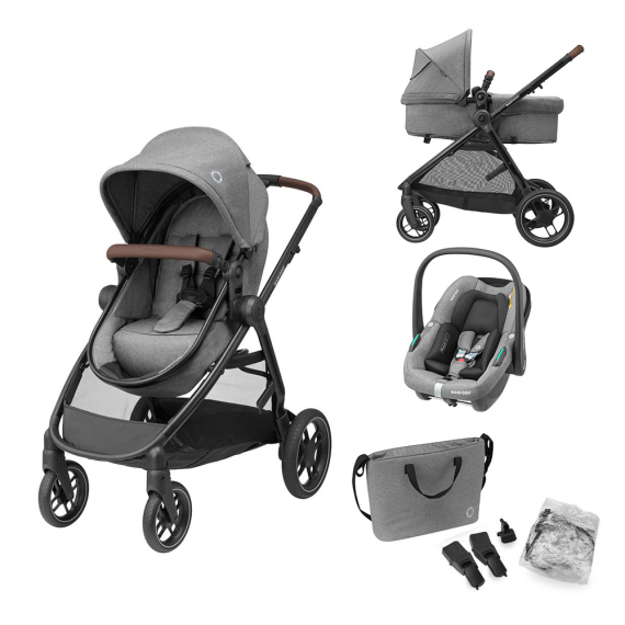 Универсальная коляска 3 в 1 MAXI-COSI ZELIA S TRIO (Grey) - фото | Интернет-магазин автокресел, колясок и аксессуаров для детей Avtokrisla