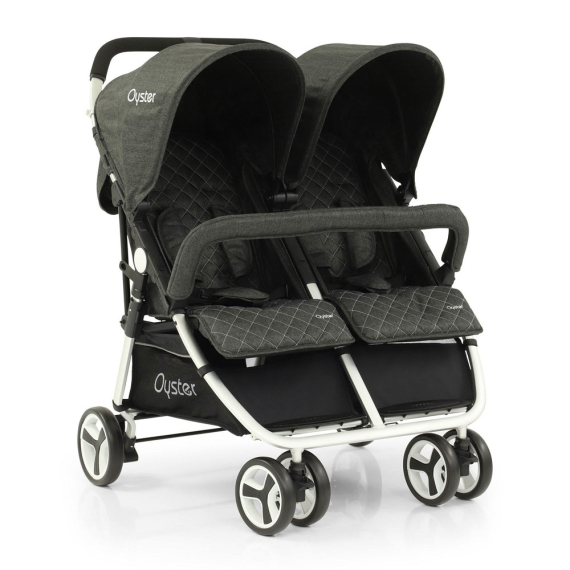 Прогулянкова коляска для двійні Babystyle Oyster Twin (Pepper) - фото | Интернет-магазин автокресел, колясок и аксессуаров для детей Avtokrisla