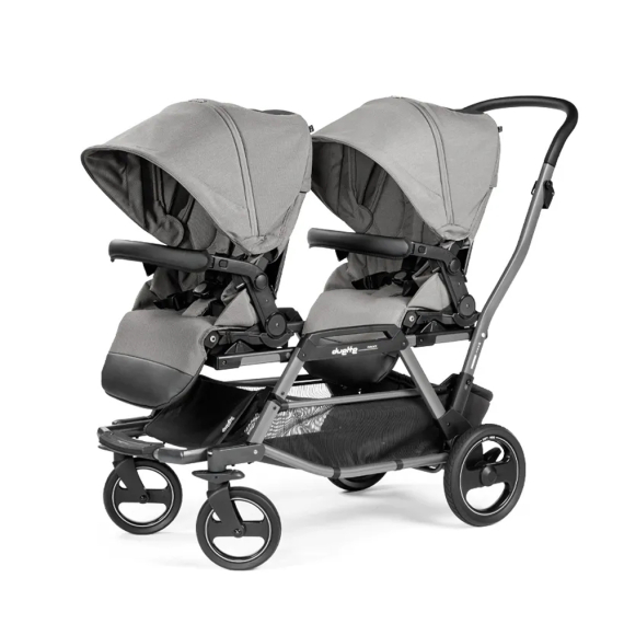 Прогулянкова коляска для двійні Peg-Perego Duette (Grey) - фото | Интернет-магазин автокресел, колясок и аксессуаров для детей Avtokrisla