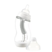 Антиколікова пляшечка Difrax S-bottle Wide XL із силіконовою соскою та ручками, 310 мл (White)