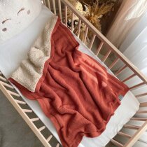 Плед бавовна Маленька Соня Тедді Рогожка (теракот)