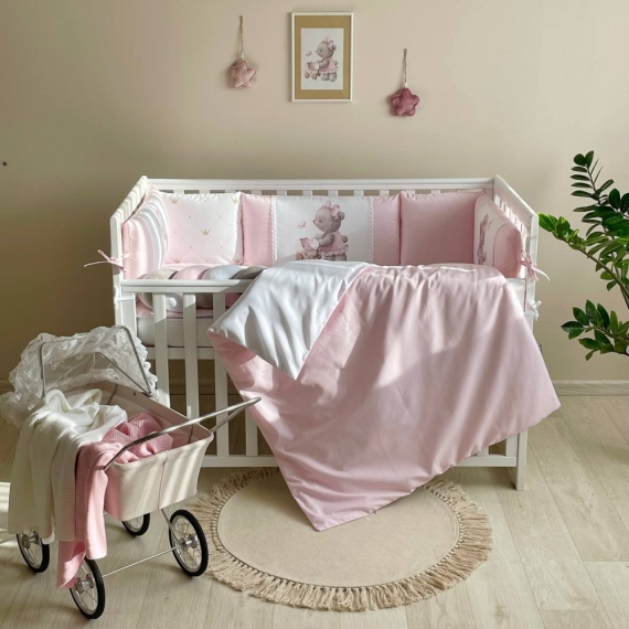 Комплект постільної білизни Маленька Соня Kids Toys Ведмедик, 6 ел (рожевий) - фото | Интернет-магазин автокресел, колясок и аксессуаров для детей Avtokrisla