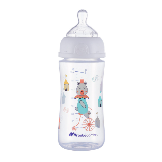 Пляшечка для годування пластикова Bebe Confort Emotion, 270 мл, 0-12 міс (біла) - фото | Интернет-магазин автокресел, колясок и аксессуаров для детей Avtokrisla