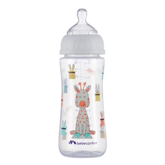 Пляшечка для годування пластикова Bebe Confort Emotion, 360 мл, 6+ міс (біла) - фото | Интернет-магазин автокресел, колясок и аксессуаров для детей Avtokrisla