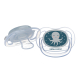 Пустышка силиконовая Bebe Confort Physio Air, светящаяся в темноте, 2 шт, 0/6 мес (Blue Octopus)