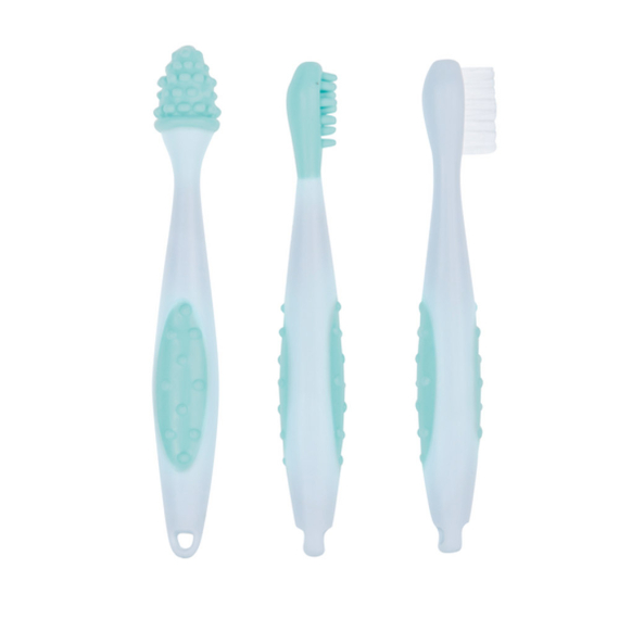 Набір зубних щіточок із мішечком для зберігання Bebe Confort (Blue) - фото | Интернет-магазин автокресел, колясок и аксессуаров для детей Avtokrisla