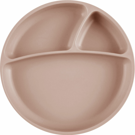 Секционная тарелка на присоске силиконовая MinikOiOi Portions (Bubble Beige) - фото | Интернет-магазин автокресел, колясок и аксессуаров для детей Avtokrisla