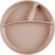 Секционная тарелка на присоске силиконовая MinikOiOi Portions (Bubble Beige)