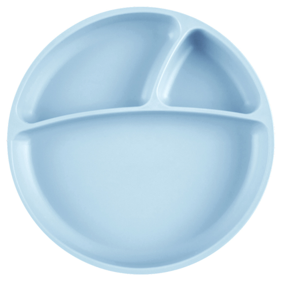 Секционная тарелка на присоске силиконовая MinikOiOi Portions (Mineral Blue) - фото | Интернет-магазин автокресел, колясок и аксессуаров для детей Avtokrisla
