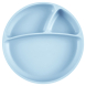 Секционная тарелка на присоске силиконовая MinikOiOi Portions (Mineral Blue)