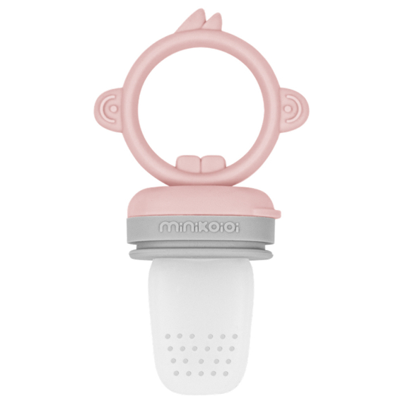Ніблер силіконовий MinikOiOi Pulps (Pinky Pink / Powder Grey) - фото | Интернет-магазин автокресел, колясок и аксессуаров для детей Avtokrisla