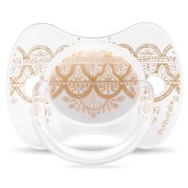 Пустушка фізіологічна Suavinex Couture, до 18 місяців (світло-сіра)