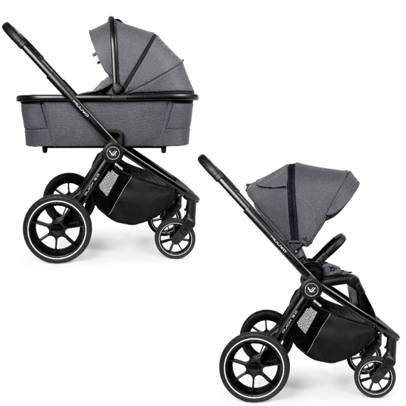 Универсальная коляска 2 в 1 Muuvo Quick 3.0 XL (Iron Graphite) - фото | Интернет-магазин автокресел, колясок и аксессуаров для детей Avtokrisla