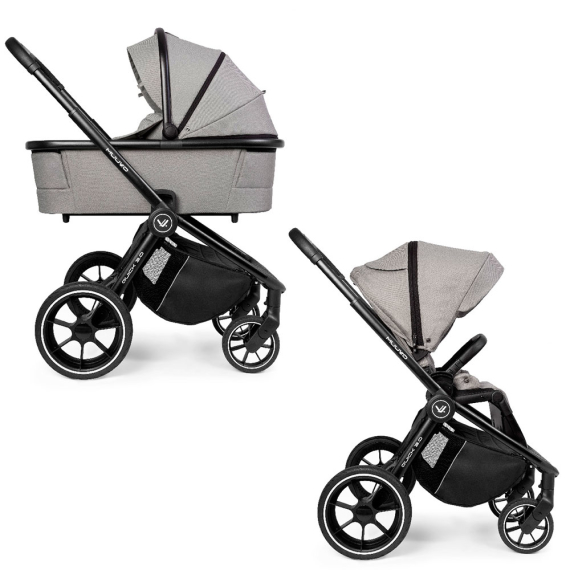 Универсальная коляска 2 в 1 Muuvo Quick 3.0 XL (Steel Grey) - фото | Интернет-магазин автокресел, колясок и аксессуаров для детей Avtokrisla