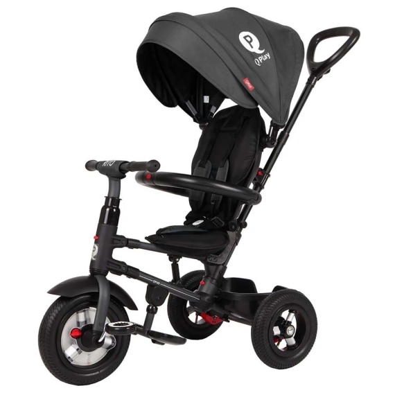 Велосипед складаний триколісний Qplay RITO Rubber (Black) - фото | Интернет-магазин автокресел, колясок и аксессуаров для детей Avtokrisla