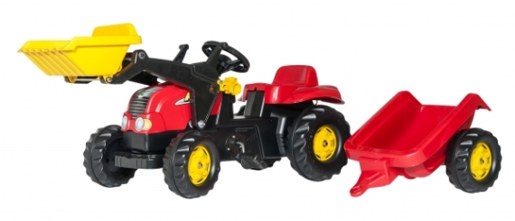 Трактор c прицепом и ковшом Rolly Toys rollyKid-X - фото | Интернет-магазин автокресел, колясок и аксессуаров для детей Avtokrisla