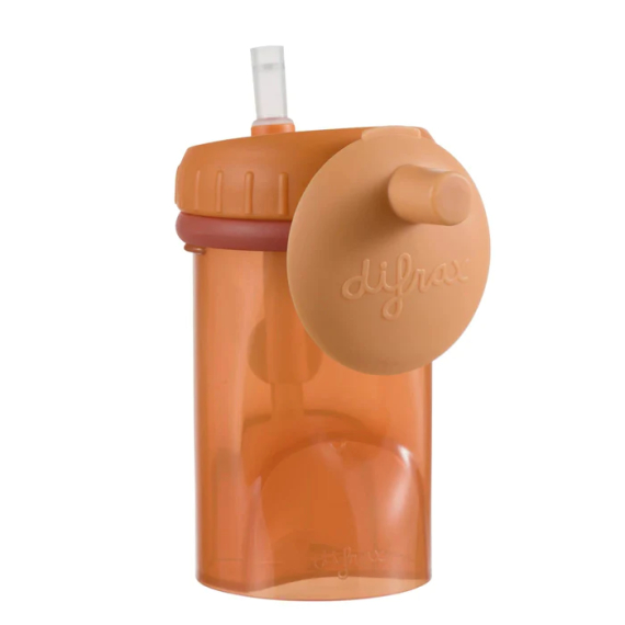 Чашка непроливайка с силиконовой соломинкой Difrax Non-Spill, 250 мл (Pumpkin) - фото | Интернет-магазин автокресел, колясок и аксессуаров для детей Avtokrisla